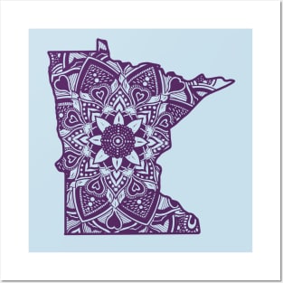 Violet Minnesota State Gift Mandala Yoga MN Art Posters and Art